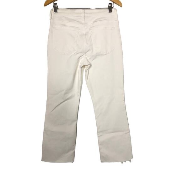 J. Crew Flare Crop Jeans Mid Rise Signature Stretch 5-Pocket White Denim Size 29 - Picture 5 of 9